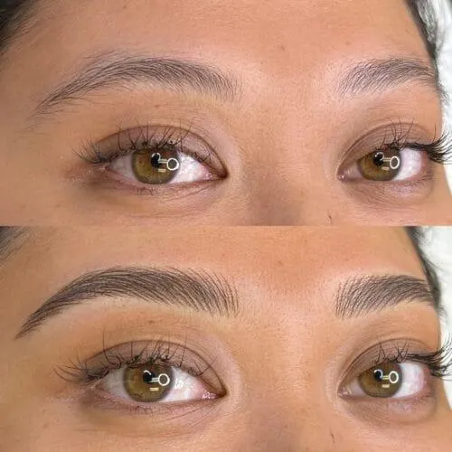 Före och efter Nanobrows